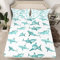 Erosebridal Shark Fitted Sheet Twin Ocean Life Bettwäsche für Kinder Jungen Mädchen Blaugrün Aquarell Handgezeichnet Cartoon Haie Bettset Unterwasser Meer Wildtier Fisch Schlafzimmer Dekor