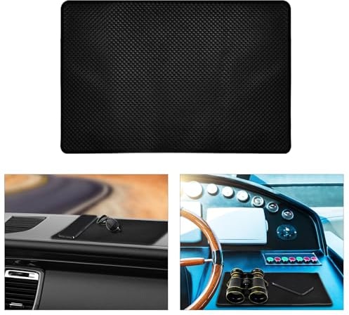 Adiwo Universal Anti Rutsch Schmutzmatte, 19 * 12CM Antirutschmatte Auto Gummimatte KFZ Halterung Handy Anti Rutsch Pad Antirutsch Pads Silikon Fixierkissen Wird für Handy Sonnenbrille Schlüssel usw