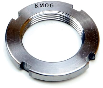 Parts and Parts Tuerca de ranura KM6 30 x 45 x 7 mm, DIN 981, fijación de eje de buje, tuerca roscada métrica, uso con arandela de seguridad DIN 5406, ideal para ejes y conjuntos de engranajes