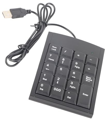 lvifloae Mini Teclado numérico USB portátil, Teclado numérico, Mini Teclado numérico para Ordenador portátil, Contador de impuestos, cálculo, Oficina, Viaje, hogar