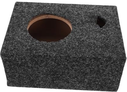 HAPINARY Car Audio Subwoofer Enclosure, Ultrathin Space-saving Speaker Box with Felt Cloth and Wood, High and Low Frequency Ports for DIY Vehicle Audio Installation