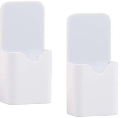 2 x Mini Pen Holder, White Pen Holder for Whiteboard or Fridge Magnet, Pencil Cup for School, Foldable Craft Table (White, One Size)