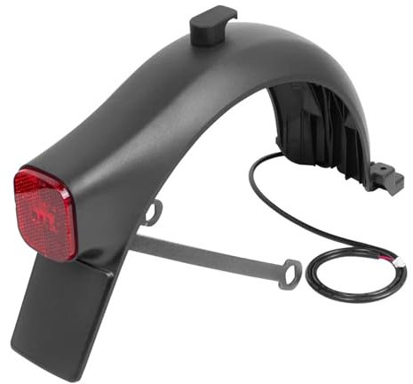 EEQANAO Kotflügel hinten for Seg-Way for Nine-bot F2 Elektroroller, hintere Kotflügelhalterung for Tretroller-Reifen, Spritzschutz mit Rücklicht