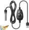 PYPABL 10W Chauffage Aquarium USB Ultra Mini, Chauffage Réglable Compact pour Petits Aquariums 1-10L, avec Régulateur Externe, Chauffage pour Betta et Ronds à Poissons