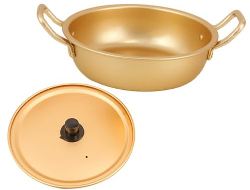 CIYODO Aluminium-kochtopf Mit Deckel Für Nudelgerichte Schmortopf Für Täglichen Gebrauch Praktischer Haushaltskochtopf Mit Glatter Oberfläche Für Leichte Reinigung