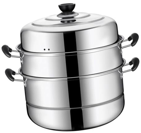 CONGARTENO 1 Pieza de acero inoxidable bote de stock duela ollas de vapor para cocinar vaporetas cesta vaporera cacerolas para induccion olla de vapor para sopa olla para el hogar