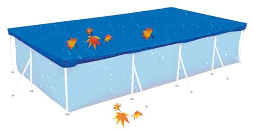 Bâche pour Piscine Hors Sol | Bâche Anti-Vent pour Piscine Hors-Sol 400 x 211 cm | Toile Renforcée Résistante à l'usure pour Intérieur Extérieur Jardin Cour Arrière