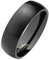 Mianova Herren Damen Band Ring Partnerring Edelstahl Verlobungsring Damenring Herrenring Matt Schwarz Größe 58 (18.5) Breit 6mm