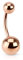 viva-adorno® Bauchnabel Piercing Banane Edelstahl Rosegold Chirurgenstahl Bananabell Z419, Größe: 1,2 x 8 x 4 + 6mm