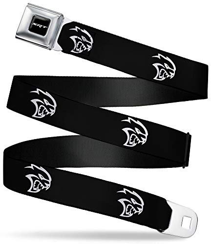 Buckle-Down Herren Sicherheitsgurt Viper SRT Hellcat Kids, Dodger Logo schwarz/weiß, 2,5 cm breit, 20-36 Zoll - - 4 cm Breit-81/132 cm Länge