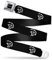 Buckle-Down Herren Sicherheitsgurt Viper SRT Hellcat Kids, Dodger Logo schwarz/weiß, 2,5 cm breit, 20-36 Zoll - - 4 cm Breit-81/132 cm Länge