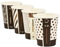 8oz Mixed Design Bamboo Compostable Takeaway Coffee Cups - Pack of 50 Eco Friendly Drinks Cups