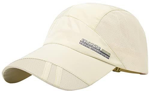 AIEOE Atmungsaktive Kappe Outdoor Kappe Leicht und Schnelltrocknend Basecap Baseball Cap - Beige