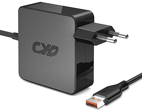QYD 65W 40W Cargador Portatil Compatible con Lenovo Yoga 3 Pro 1170 1370 1470 Yoga 700 900 900S 700S 700-11ISK 700-12ISK 700-14ISK 900S-12ISK 900-13ISK 900-13ISK2 Miix 700 Adaptador Alimentador