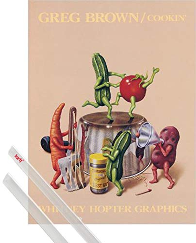 1art1 Greg Brown Kunstdruck (61x45 cm) Cookin + EIN Paar Posterleisten, Transparent