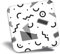 Destination Vinyl ltd Fridge Magnet bw - 90s Abstract Pattern Art Fun #38821