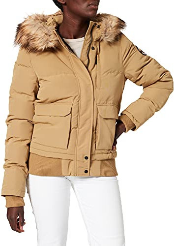 Superdry Veste Bomber Everest pour Femme, Camel, XS
