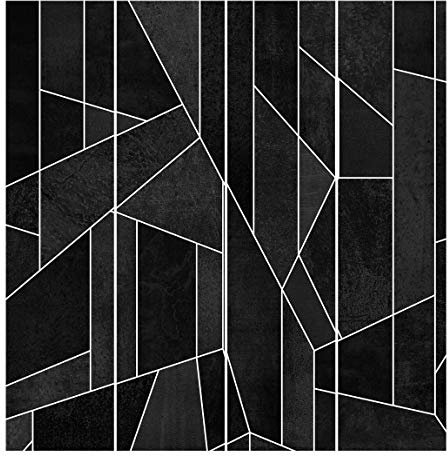 Bilderwelten Schiebegardinen Set Elisabeth Fredriksson Schwarz Weiß Geometrie Aquarell 4 Flächenvorhänge 250 x 240cm Deckenhalterung