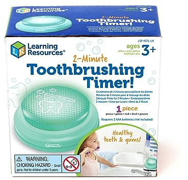 Learning Resources Minuterie de 2 Minutes pour se Laver Les Dents pour Enfants, à partir de 3 Ans