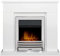Adam Lomond Fireplace in Pure White with Eclipse Electric Fire in Chrome, 39 Inch