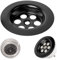 Parte superior de la válvula de repuesto para juego de desagüe de fregadero, Ø 62,5 mm de diámetro, para juegos de desagüe de 1 1/4 pulgadas, acero inoxidable SS201, negro