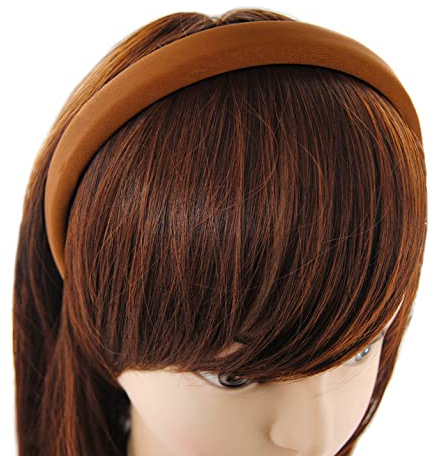 axy Haarreif mit Stoff gepolstertes Candy Colours - Wunderschön Damen Stirnband Haarschmuck Haarreifen HRK7 (Orangebraun)