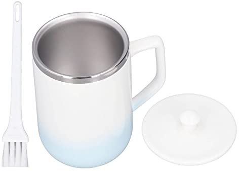 Tnfeeon Taza de Mezcla Eléctrica, Taza de café Agitadora Eléctrica Recargable, Termo de café, Tazas de café Adecuadas para café, Leche, Cacao y Otras Bebidas