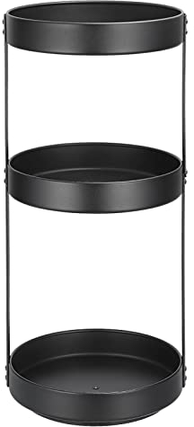 sourcing map Lazy Susan Turntable Organizer, 3 Tier Rotating Spice Racks Metal Condiment Organizers for Cabinet Pantry Kitchen Countertop Bathroom Refrigerator