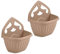 ZARVICZONIA Planters Pots - Wall Mounted for Plants and Flowers (Pack of 1, 2, 3, 4, 5) (Taupe (Pack of 2))
