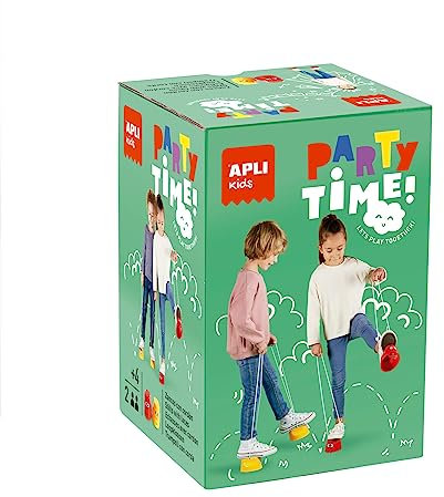APLI Kids 19565 - Juego Zancos con cordón, Ideal para Jugar al Aire Libre y para Fiestas de cumpleaños