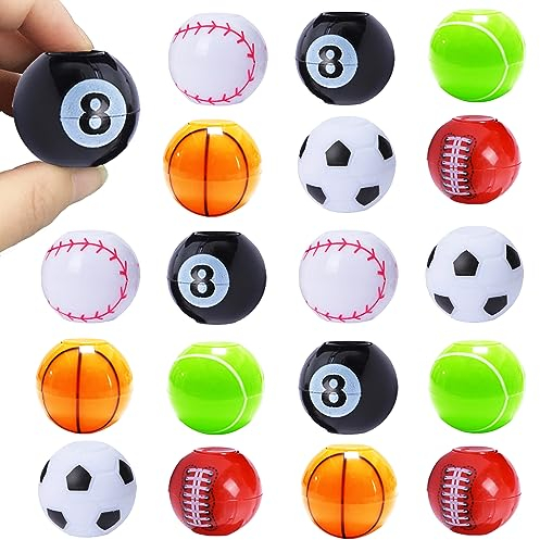 Steemjoey 18 Stück Fußball Fingerspitzen Spielzeug, Drehbare Stressbälle Spiel, Anti Stress Sensorik Spielzeug für Kinder und Erwachsen Geburtstag Ostern Party