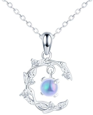 feilok moon vine Necklace For Women Crystal Necklace for Women Cubic Zirconia leaf Pendant Necklace