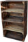 Teramico Holzkisten Obstkisten Weinkisten geflammt dunkel 50 x 40 x 30cm in tollen Set-Angeboten als Regal oder zur Aufbewahrung (2 x Boden Lang)