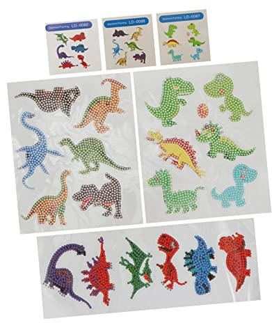 Toyvian 1 Satz 5d-diamantmalerei Aufkleber Nach Zahlen Aufkleber Mit Der Nummer Des Gemäldes Mosaikdiamant Diamantaufkleber Aufkleber Malset Bohren Plastik Kind Tiermalerei