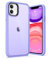ULAK for iPhone 12/12 Pro Case Clear, [Anti-Yellow] Protection Transparent Shockproof Rugged Cover Soft TPU Hard Bumper Protective Phone Case for iPhone 12 / iPhone 12 Pro 6.1 - Light Purple