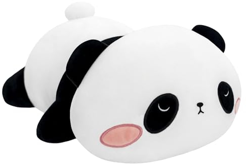 SQEQE Beschwerter Panda-Plüsch, beschwertes Panda-Plüschtier gegen Angst, niedliches Plüschtier, weiches Pandabär-Kissen, Spielzeug, Geschenk für Kinder und Erwachsene 60 cm