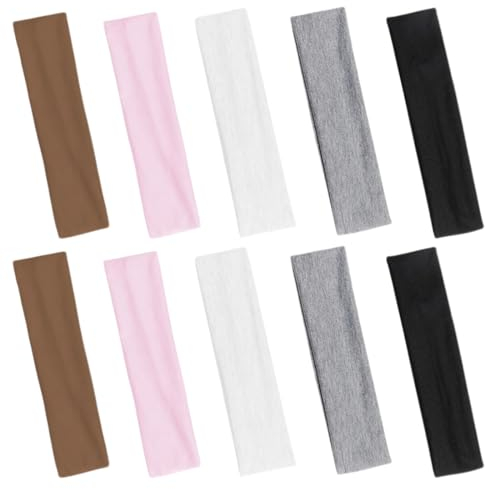 ZXUPOI 10 Pcs Haarband Damen Dünn Sommer Stirnband Sport Stirnbänder Schweiß Haarbänder Weiches Elastisch Haarreife für Frauen Yoga Workout Fitness Headbands