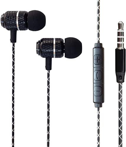 KP TECHNOLOGY Earphones for Blackview Shark 8 - In-Ear Headphones Earbuds with 3.5mm Jack [Remote & Microphone] Noise Isolating, High Definition for Blackview Shark 8 (BLACK)