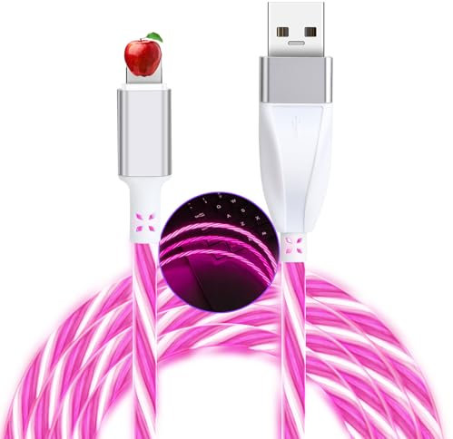 Vofolen for iPhone Charger Cable 1.5M 60W USB to Phone Charging Fast Charge Cord for iPhone 14 13 12 11 Pro/Xs Max/X iPad and More Light Devies for Home,Outdoor (Pink)