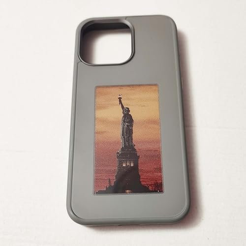 Products Custom Luxury Magnetic for iPhone digital E-Ink Screen Smart NFC Mobile Cell Phone case (for iPhone 13 Pro,Grey)