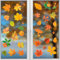 6 Stück Herbst Fensterdekorationen, Thanksgiving Fensterdekorationen Ahorn Fensteraufkleber für Herbst Thanksgiving Weihnachten Saisonale Fensterdekorationen (Stil A)