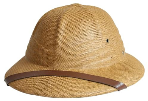 Jorzer Tropenhelm für Herren und Damen - Verstellbarer Insektenschutz - Sommerhut in Einheitsgröße - Light Coffee