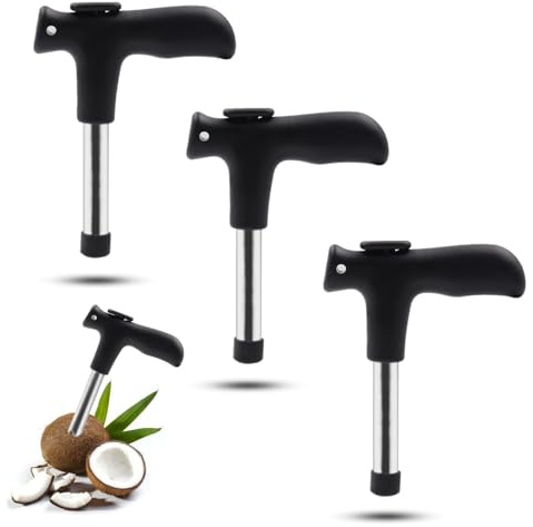 Lot de 3 ouvre-noix de coco professionnels pour jus d'eau de noix de coco