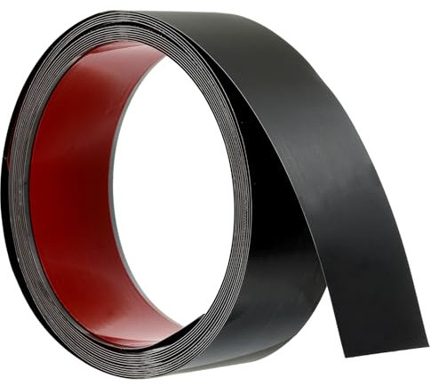 QUARKZMAN Baguette de Finition Murale, 16,4 Pieds x 1,97 Pouces en Acier Inoxydable Autocollant Auto-Adhésif Finition Métallisée Brossée Bordure de Bande de Cadre, Noir