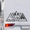 KLEBEKÖNIG Wohnwagenaufkleber Wohnmobil - dreiecke wald meer berge - Autoaufkleber Spruchaufkleber Sticker Aufkleber Camper