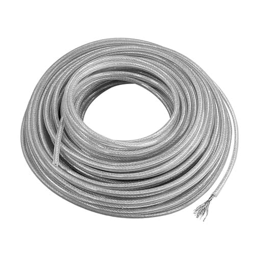 LSYFCL Filo di acciaio per decespugliatore, 2 mm/3 mm x 5 m/10 m/15 m/45 m, filo di acciaio in nylon lungo rotondo per decespugliatore, cavo di ricambio per tosaerba, filo di acciaio multi filo (2 mm