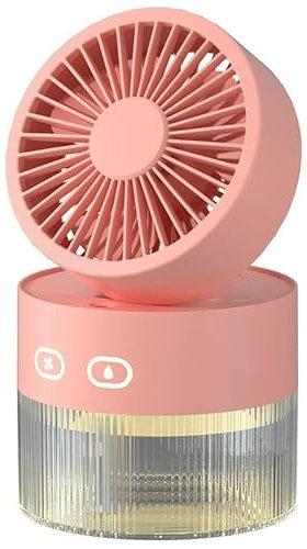Personaliza lo que necesitas, mini ventilador de escritorio portátil, batería recargable por USB, ventilador de mesa plegable ajustable con viento de 3 velocidades, tanque de agua de 350 ml, 2 modos