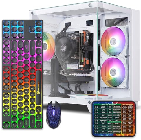 Prebuilt Gaming PC Desktop,Intel Core i7 Business Office Tower Computers PC | GTX1660S 6GB Graphics Card, 16GB RAM and 512GB SSD, WiFi, Win11, Suitable for Study,transaction,Entertainment,Gaming, etc.