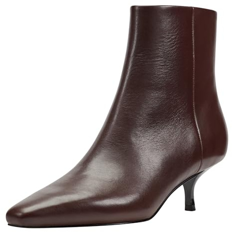 Marc Fisher LTD Women's Kiona Ankle Boot, Dark Brown Leather 200, 9 UK
