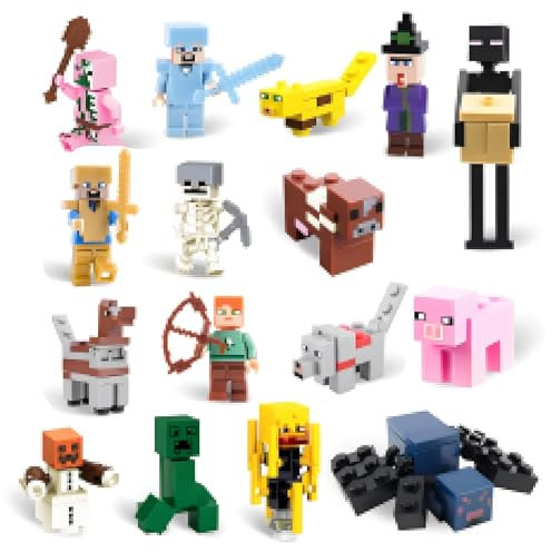 Game Cake Toppers,Cake Topper, 3D Happy Birthday Topper for NTN Game Cupcake Toppers，16pcs Cake Decorations Figure for Birthday Parties,Plastic Figures for Home Display